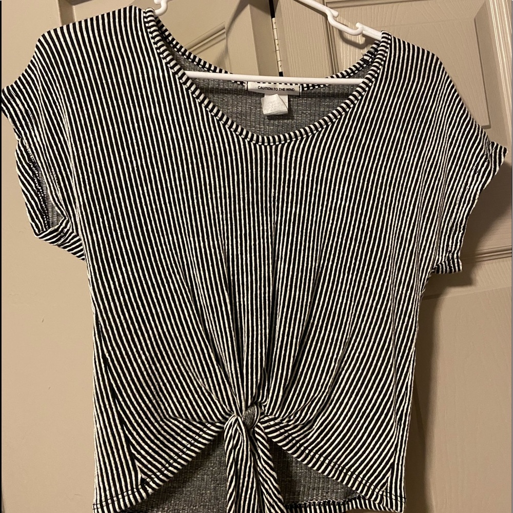 stripe tie top
